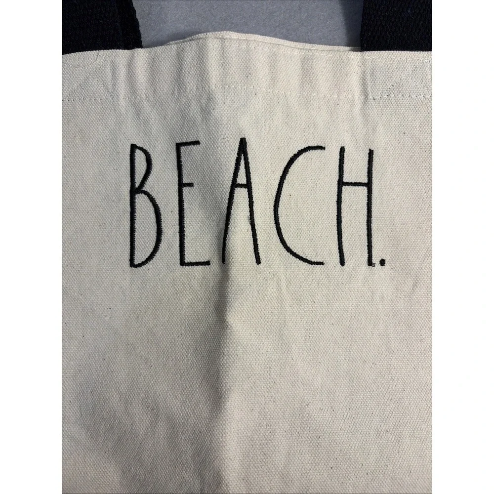 Rae Dunn  Canvas Beach Tote Bag NWOT Summer Costal Beach